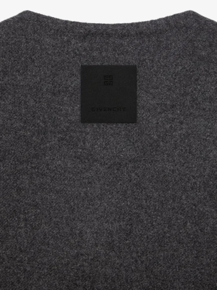 Men Outerwear and Blousons Givenchy Waistcoat In Double Face Wool And Cashmere Dark Grey