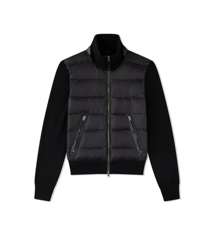 Men Outerwear Tom Ford Nylon Down Front Blouson Black