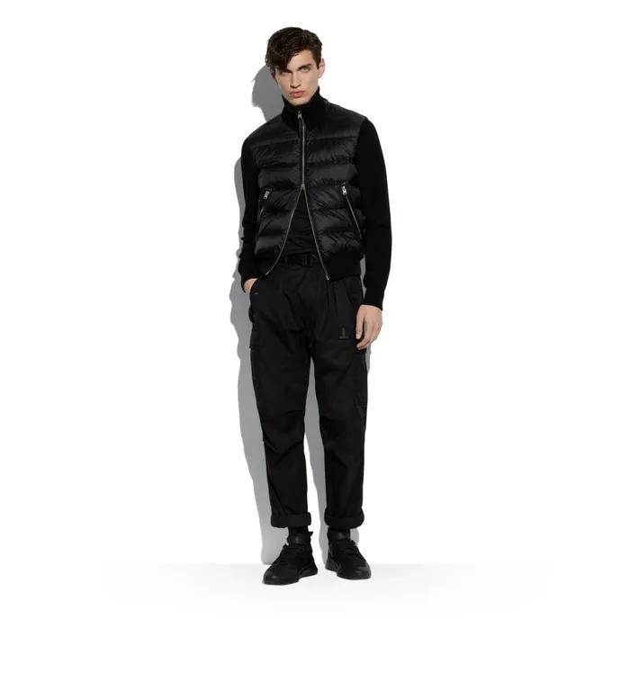 Men Outerwear Tom Ford Nylon Down Front Blouson Black