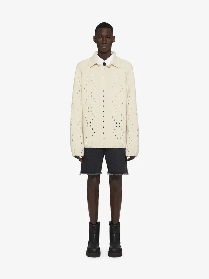 Men Pants and Shorts Givenchy Bermuda Shorts In Denim Black