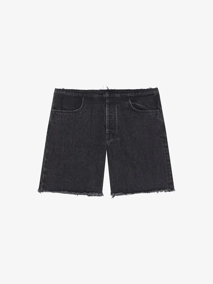 Men Pants and Shorts Givenchy Bermuda Shorts In Denim Black