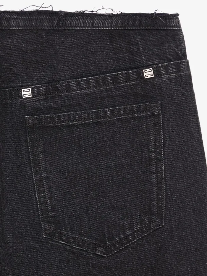 Men Pants and Shorts Givenchy Bermuda Shorts In Denim Black