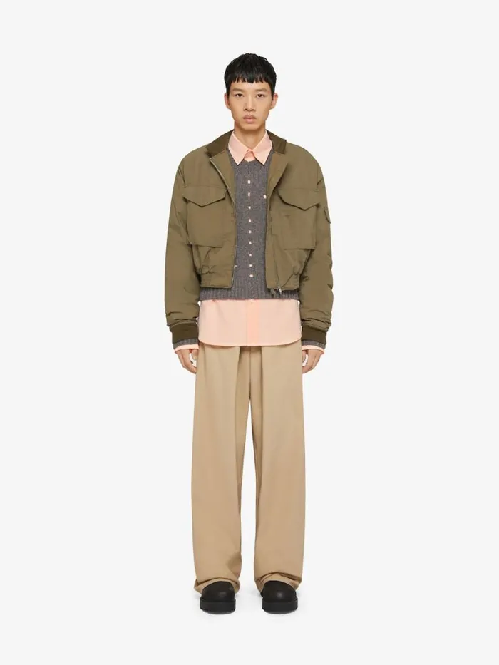 Men Pants and Shorts Givenchy Extra Wide Chino Pants In Canvas Beige