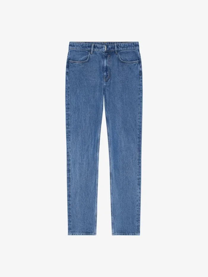 Men Pants and Shorts Givenchy Slim Fit Jeans In Marble Denim Indigo Blue