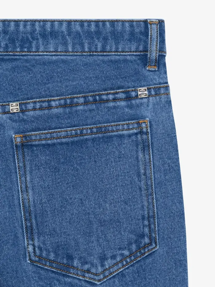 Men Pants and Shorts Givenchy Slim Fit Jeans In Marble Denim Indigo Blue
