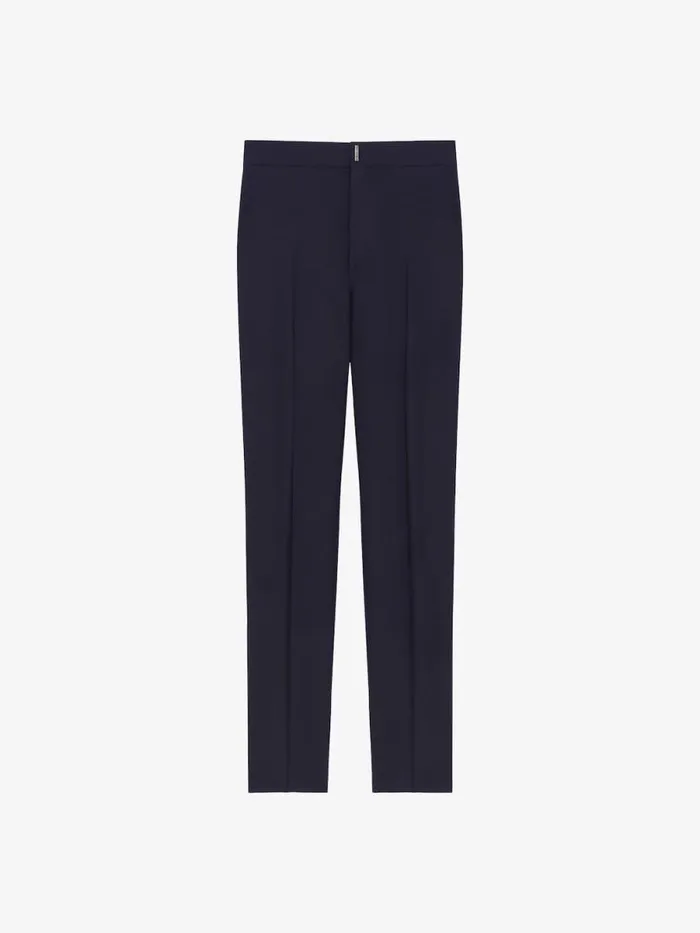 Men Pants and Shorts Givenchy Slimfit Pants In Technical Wool Navy
