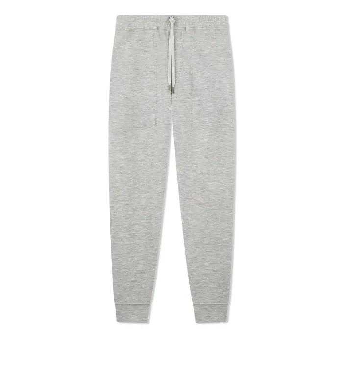 Men Pants and Shorts Tom Ford Melange Cashmere Sweatpants Light Grey