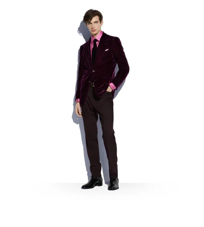Men Pants and Shorts Tom Ford Wool Mohair Twill Atticus Trouser Burgundy Men Pants and Shorts Tom Ford Wool Mohair Twill Atticus Trouser Burgundy