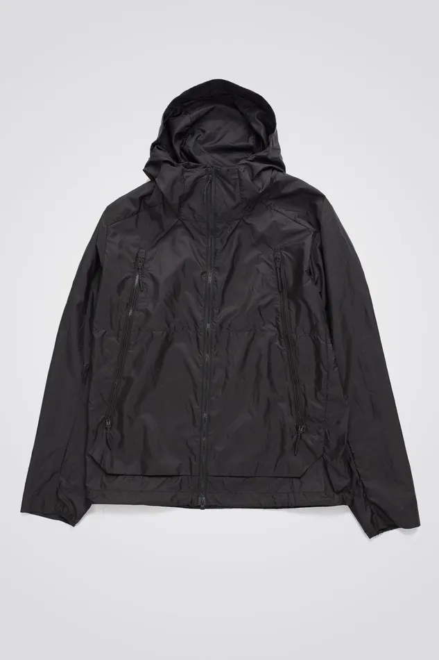 Men Pasmo Hooded Windbreaker Jacket Black Norse Projects Outerwear