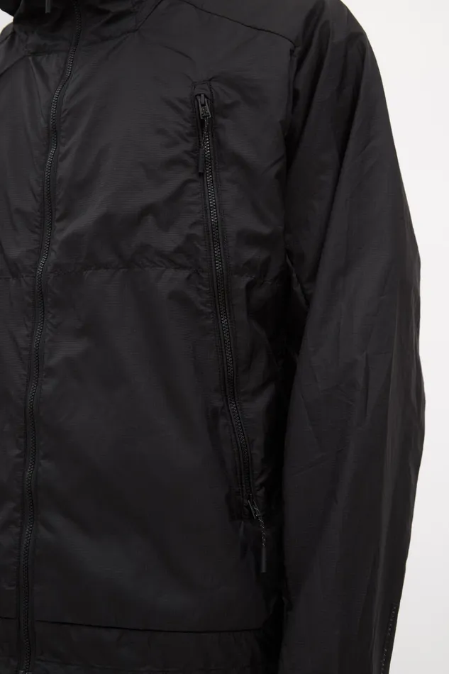 Men Pasmo Hooded Windbreaker Jacket Black Norse Projects Outerwear