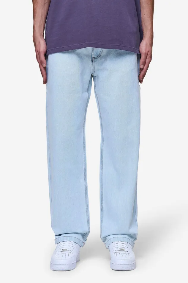 Men Pegador Basic Bottoms Baltra Baggy Jeans Washed Cold Blue