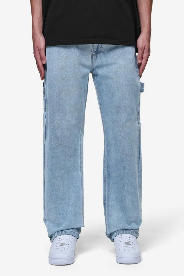 Men Pegador Basic Bottoms Daule Baggy Workwear Jeans Washed Light Blue Men Pegador Basic Bottoms Daule Baggy Workwear Jeans Washed Light Blue