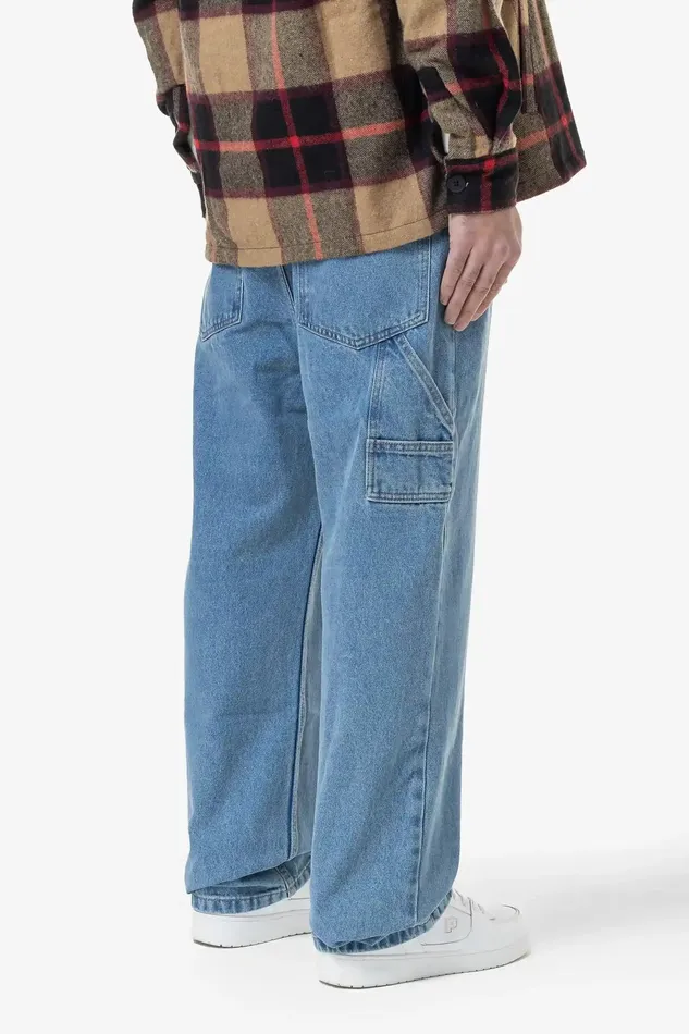 Men Pegador Basic Bottoms Drato Baggy Workwear Jeans Washed Blue Men Pegador Basic Bottoms Drato Baggy Workwear Jeans Washed Blue