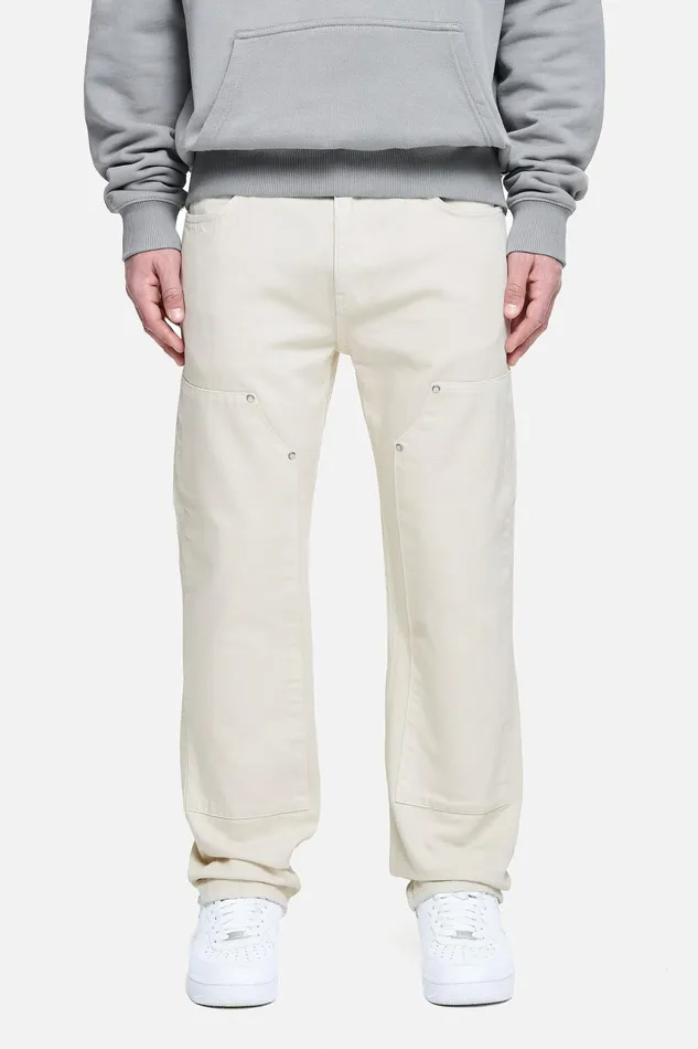 Men Pegador Basic Bottoms Vinto Carpenter Jeans Cream