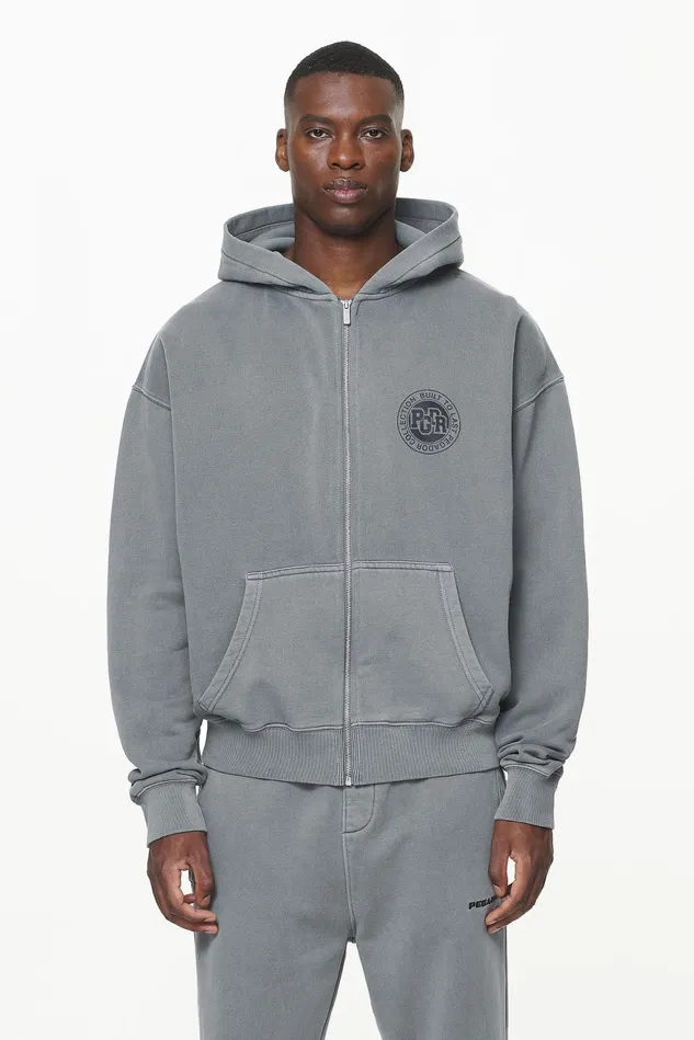 Men Pegador Hoodies Orsett Oversized Sweat Jacket Vintage Grey Men Pegador Hoodies Orsett Oversized Sweat Jacket Vintage Grey