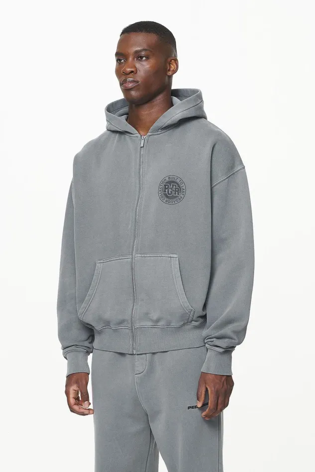 Men Pegador Hoodies Orsett Oversized Sweat Jacket Vintage Grey Men Pegador Hoodies Orsett Oversized Sweat Jacket Vintage Grey