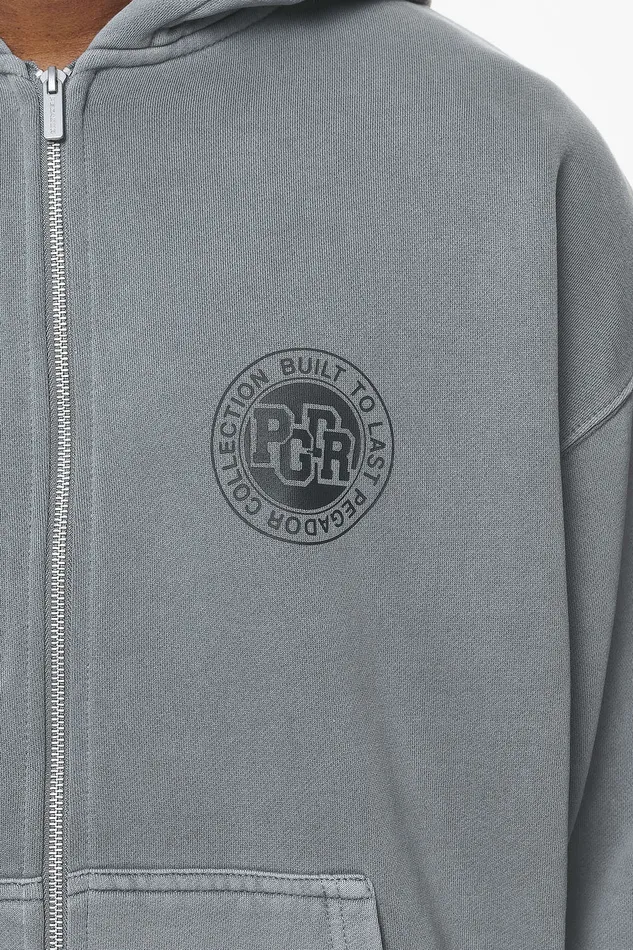 Men Pegador Hoodies Orsett Oversized Sweat Jacket Vintage Grey Men Pegador Hoodies Orsett Oversized Sweat Jacket Vintage Grey