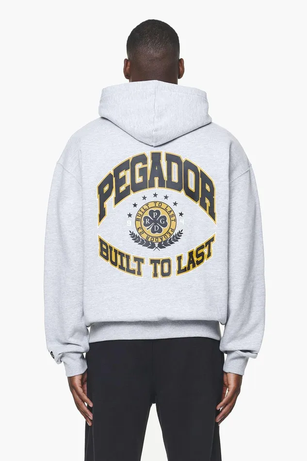 Men Pegador Hoodies Smith Oversized Sweat Jacket Grey Melange