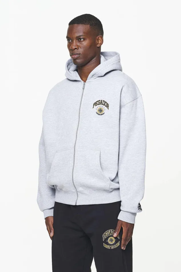 Men Pegador Hoodies Smith Oversized Sweat Jacket Grey Melange Men Pegador Hoodies Smith Oversized Sweat Jacket Grey Melange
