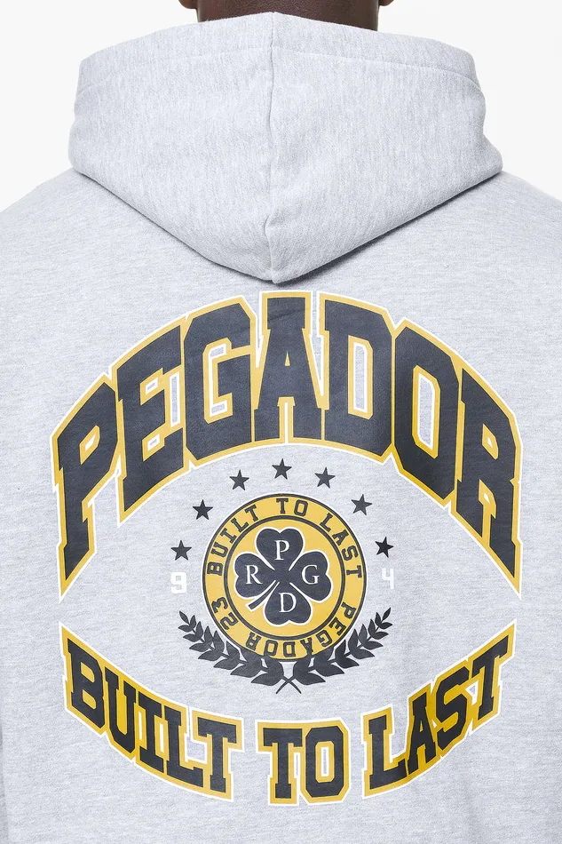 Men Pegador Hoodies Smith Oversized Sweat Jacket Grey Melange Men Pegador Hoodies Smith Oversized Sweat Jacket Grey Melange