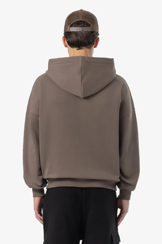 Men Pegador Hoodies Wakun Boxy Sweat Jacket Washed Dust Brown