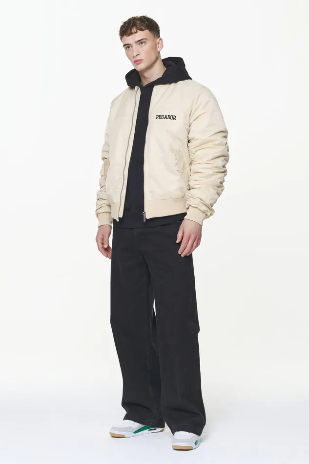 Men Pegador Jacken Garo Bomber Jacket Kingdom Beige