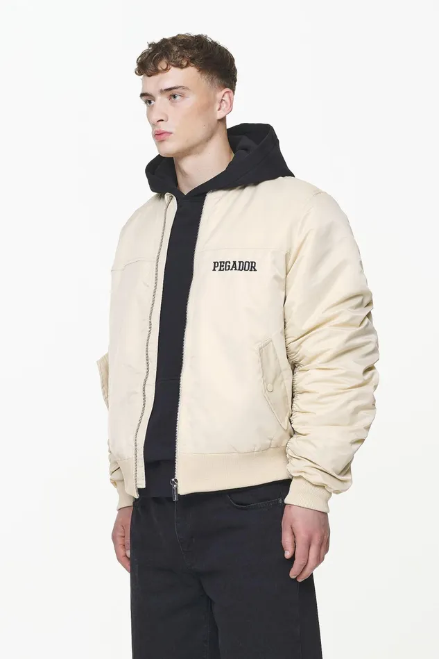Men Pegador Jacken Garo Bomber Jacket Kingdom Beige