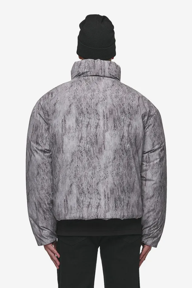 Men Pegador Jacken Lavoy Ripstop Crushed Cropped Boxy Puffer Jacket Steel Grey