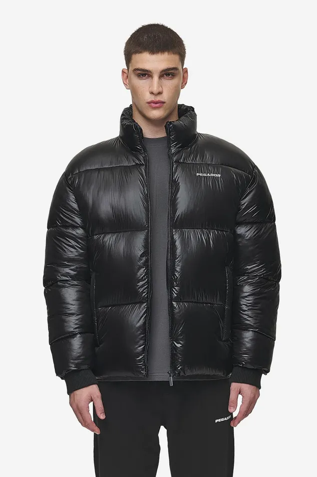 Men Pegador Jacken Solin Light Glossy Puffer Jacket Black