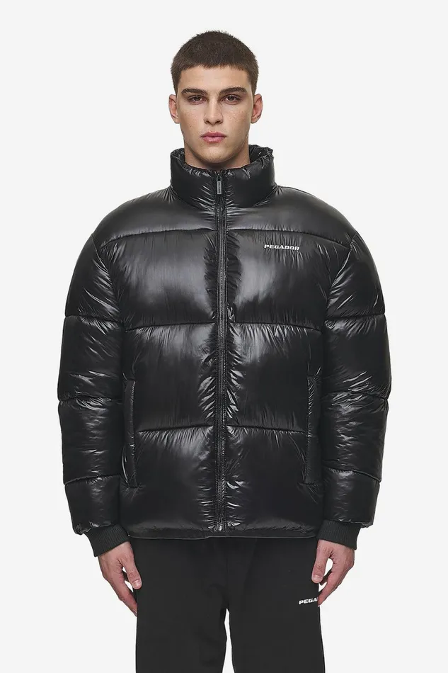 Men Pegador Jacken Solin Light Glossy Puffer Jacket Black