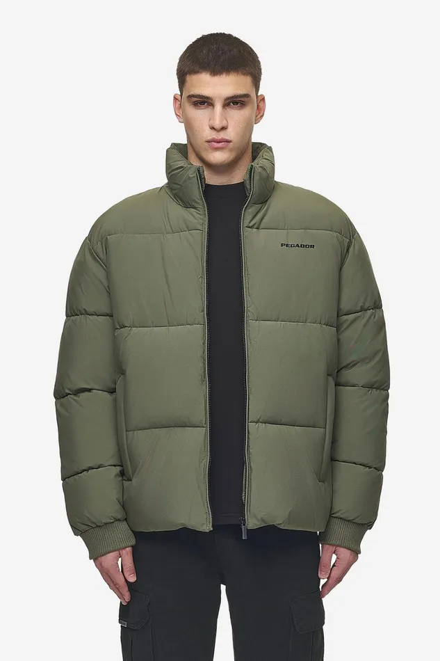 Men Pegador Jacken Solin Puffer Jacket Mud Olive