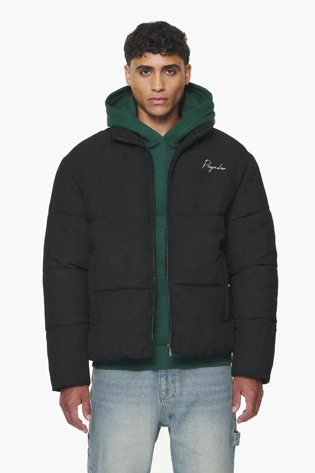 Men Pegador Jacken Sundre Cord Puffer Jacket Black