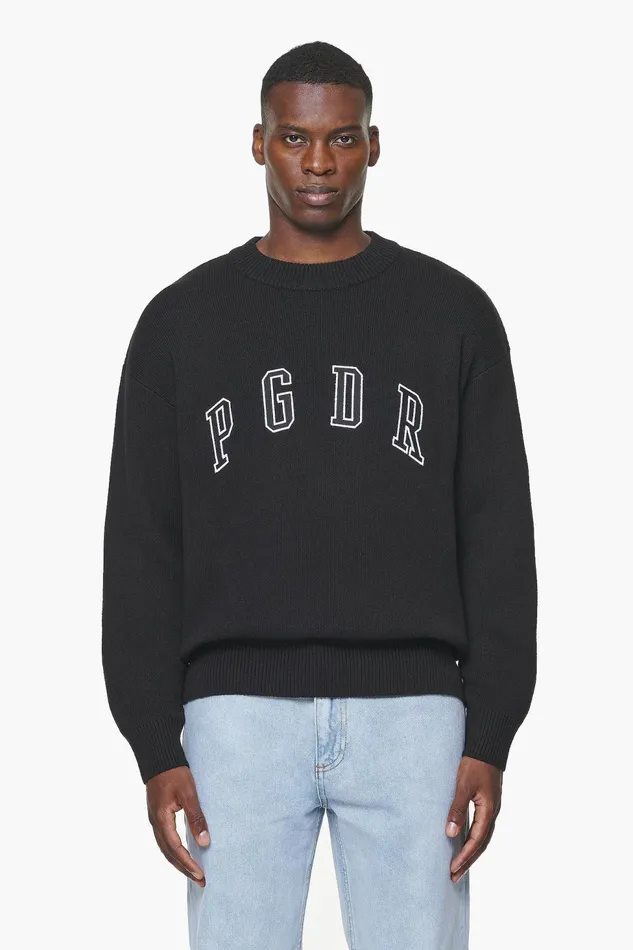 Men Pegador Knitwear Spear Knit Sweater Onyx Black
