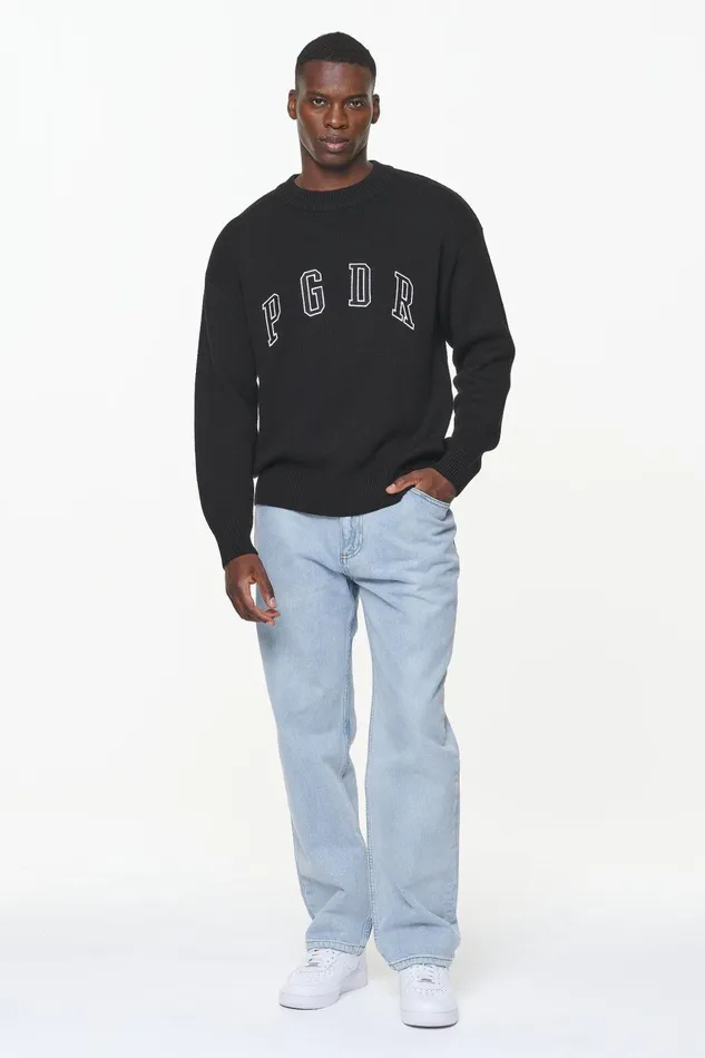 Men Pegador Knitwear Spear Knit Sweater Onyx Black