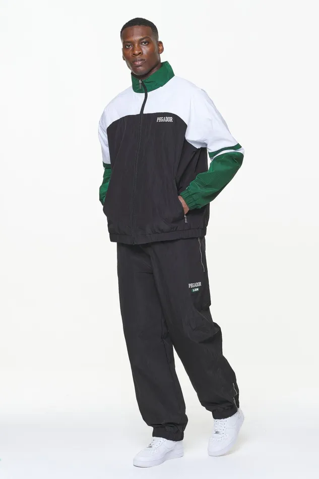 Men Pegador Pants and Joggers Firb Wide Track Pants Onyx Black Men Pegador Pants and Joggers Firb Wide Track Pants Onyx Black