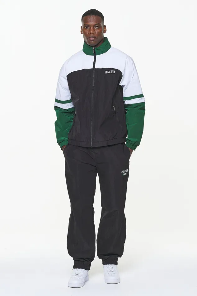 Men Pegador Pants and Joggers Firb Wide Track Pants Onyx Black Men Pegador Pants and Joggers Firb Wide Track Pants Onyx Black
