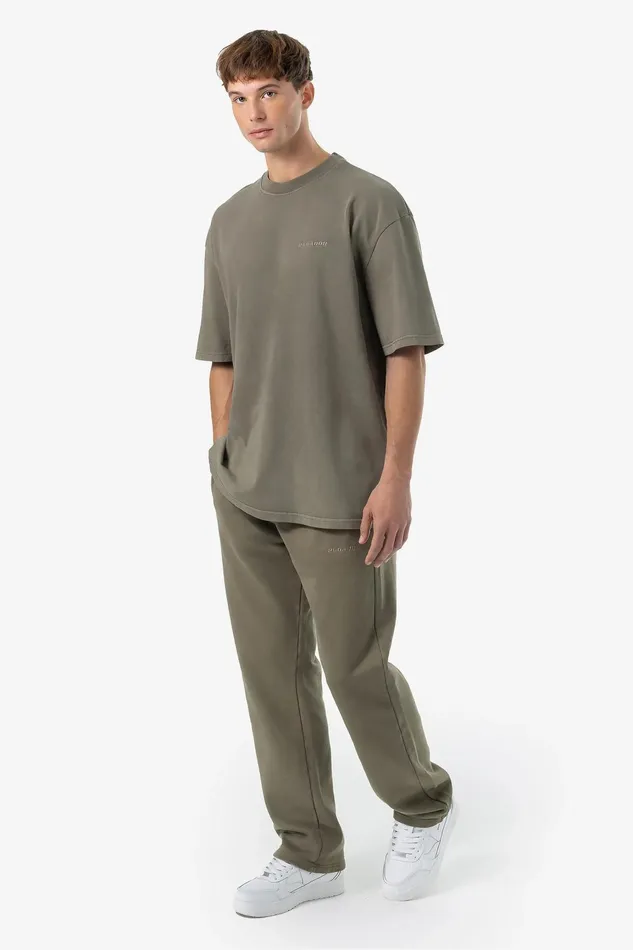 Men Pegador Pants and Joggers Logo Wide Sweat Pants Vintage Faded Olive Men Pegador Pants and Joggers Logo Wide Sweat Pants Vintage Faded Olive