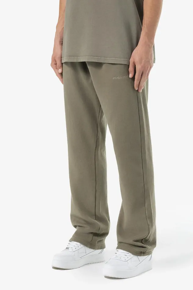 Men Pegador Pants and Joggers Logo Wide Sweat Pants Vintage Faded Olive Men Pegador Pants and Joggers Logo Wide Sweat Pants Vintage Faded Olive