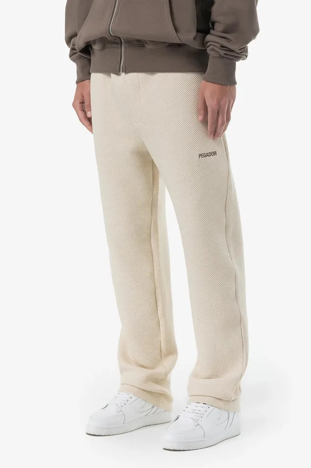 Men Pegador Pants and Joggers Veal Wide Structured Pants Light Beige Men Pegador Pants and Joggers Veal Wide Structured Pants Light Beige