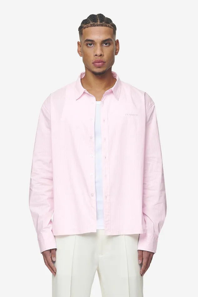 Men Pegador Shirts Raton Oversized Longsleeve Shirt Bubblegum White