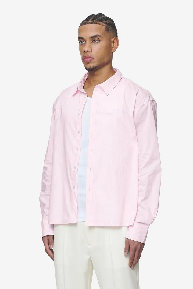 Men Pegador Shirts Raton Oversized Longsleeve Shirt Bubblegum White