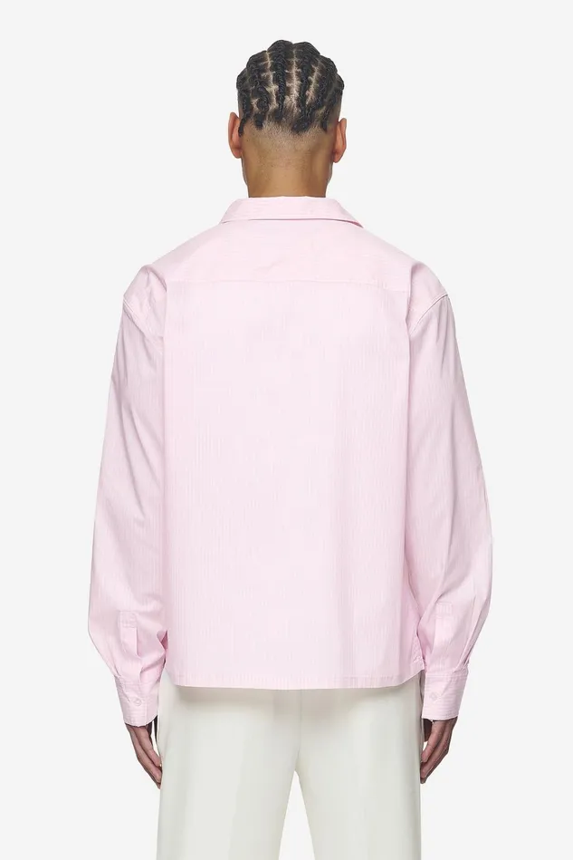 Men Pegador Shirts Raton Oversized Longsleeve Shirt Bubblegum White