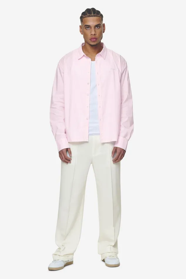 Men Pegador Shirts Raton Oversized Longsleeve Shirt Bubblegum White