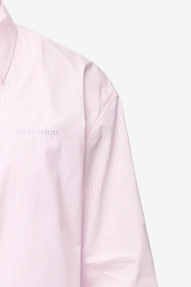 Men Pegador Shirts Raton Oversized Longsleeve Shirt Bubblegum White
