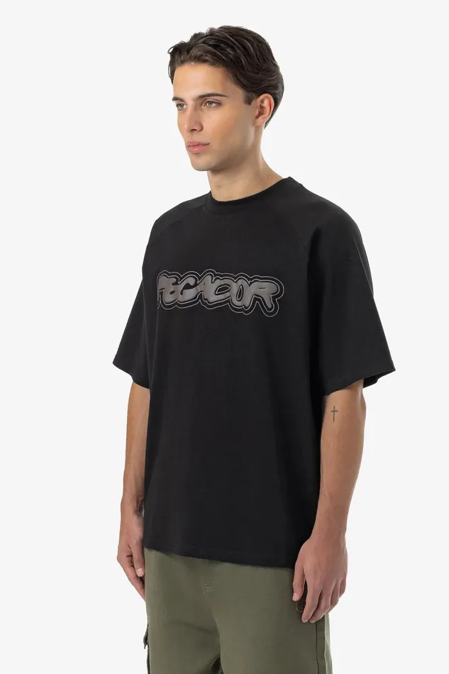 Men Pegador Tees Anclar Oversized Raglan Tee Washed Black Men Pegador Tees Anclar Oversized Raglan Tee Washed Black