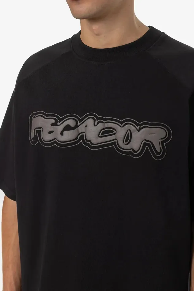 Men Pegador Tees Anclar Oversized Raglan Tee Washed Black Men Pegador Tees Anclar Oversized Raglan Tee Washed Black