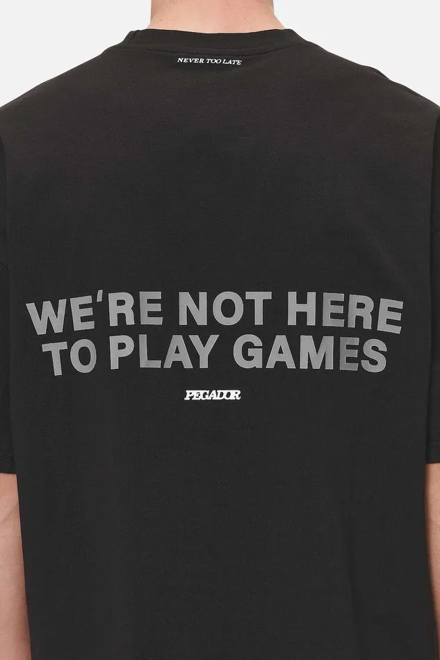Men Pegador Tees Antigua Oversized Tee Washed Black