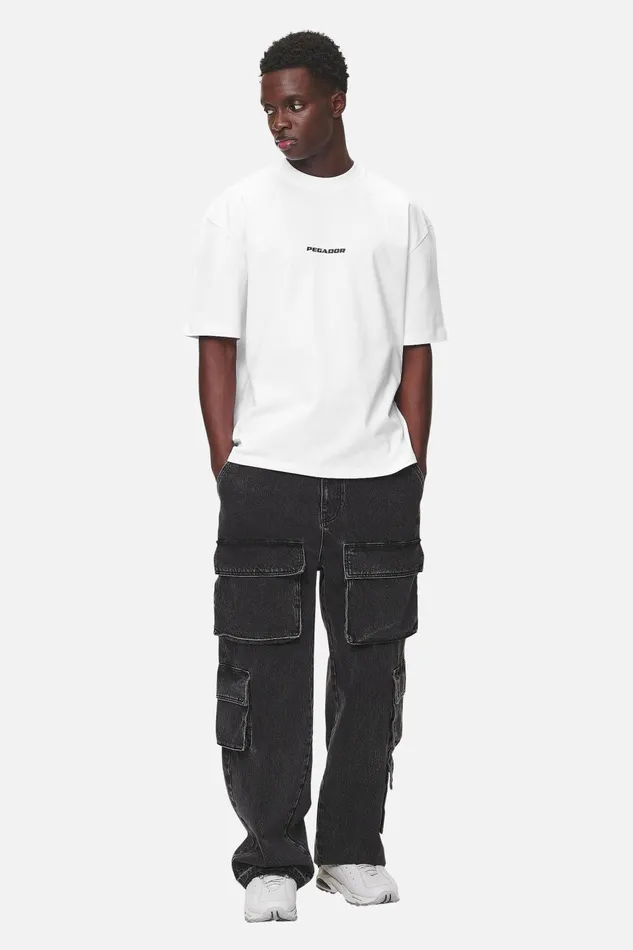 Men Pegador Tees Colne Logo Oversized Tee White Men Pegador Tees Colne Logo Oversized Tee White