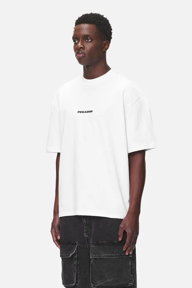 Men Pegador Tees Colne Logo Oversized Tee White Men Pegador Tees Colne Logo Oversized Tee White