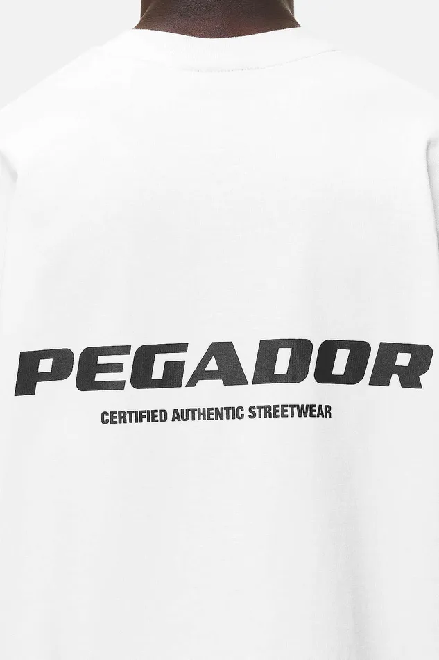 Men Pegador Tees Colne Logo Oversized Tee White Men Pegador Tees Colne Logo Oversized Tee White